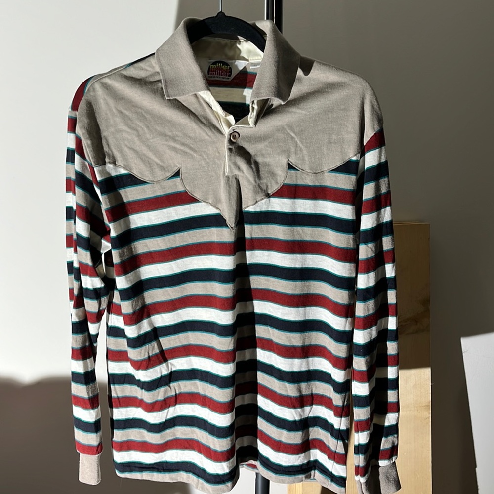 Vintage Large Miller Western wear polo
